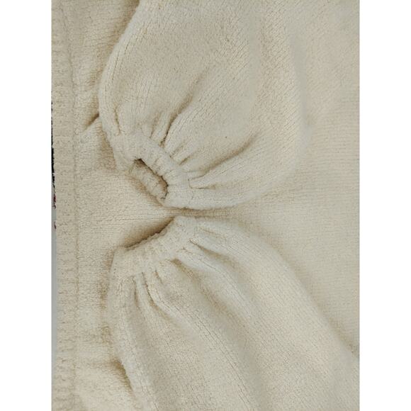 Free People Oversized Boho Boucle Bell Two Faced Embroidered Blue Red Jacket S - Picture 15 of 15